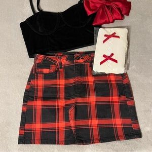 Y2K Plaid Mini Skirt